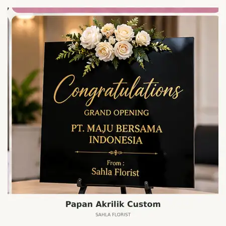 Papan Bunga Akrilik Lebak